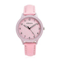 STRADA Japanese Movement Watch with Pink Faux Leather Strap (36mm) - Sticky add to cart bar
