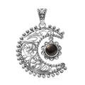 Kuisa Rainbow Moonstone Celestial Pendant in Sterling Silver 1.70 ctw - Sticky add to cart bar