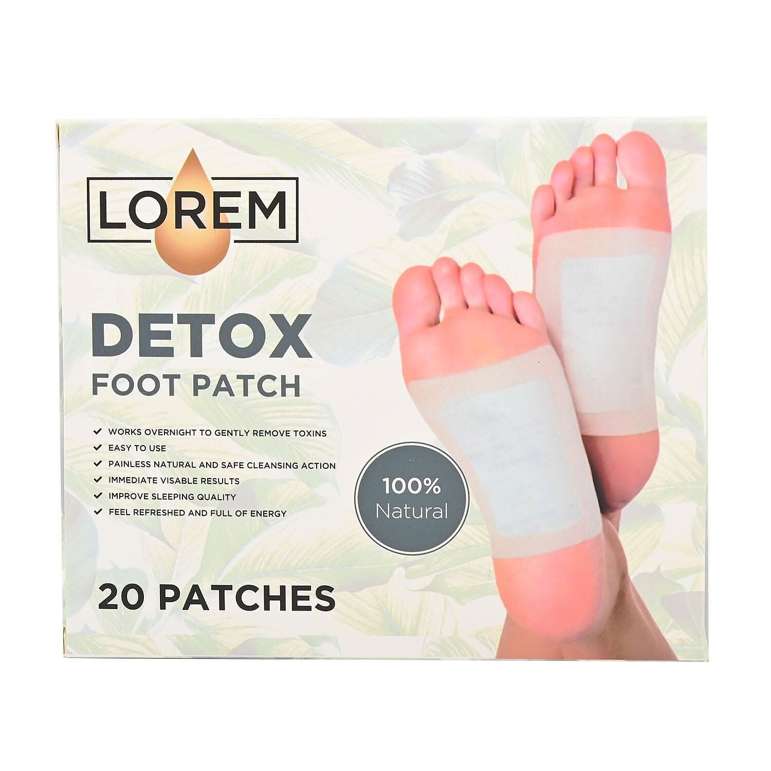 Lorem Natural Detox Foot Patch 20 Patches