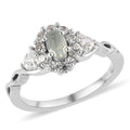 Narsipatnam Alexandrite and Natural White Zircon Infinity Shank Ring in Platinum Over Sterling Silver (Size 10.0) 0.75 ctw - Sticky add to cart bar