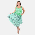 TAMSY Green Umbrella Dress - One Size Plus - Sticky add to cart bar