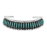 SANTA FE Style Enhanced Red Coral Cuff Bracelet in Sterling Silver (5.00 In) 15.90 Grams