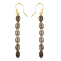 Mozambique Garnet Dangle Earring in 14K Yellow Gold Over Sterling Silver 6.00 ctw