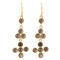 Mozambique Garnet Dangle Earrings in 14K Yellow Gold Over Sterling Silver 6.00 ctw - Sticky add to cart bar
