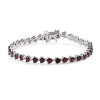 Anthill Garnet Tennis Bracelet in Platinum Over Sterling Silver (8.00 In) 10.60 Grams 11.25 ctw