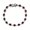 Mozambique Garnet Bracelet in Platinum Over Sterling Silver (7.25 In) 8.10 ctw - Sticky add to cart bar