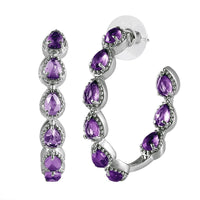 Brazilian Citrine Earrings in Stainless Steel 8.10 ctw