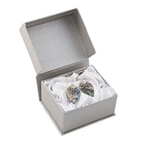Abalone Shell Dragonfly Leaf Earrings in Sterling Silver