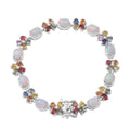Ethiopian Welo Opal and Multi Sapphire Bracelet in Platinum Over Sterling Silver (8.00 In) 13.65 Grams 14.90 ctw - Sticky add to cart bar