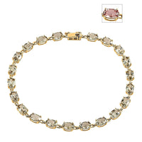 Doorbuster LUXORO 14K Yellow Gold AAA Turkizite Line Bracelet (7.25 In) 3.70 Grams 9.75 ctw