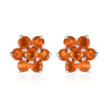 Tanzanite Floral Earrings in Platinum Over Sterling Silver 1.00 ctw - Sticky add to cart bar