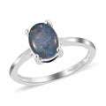Boulder Opal Triplet Solitaire Ring in Sterling Silver (Size 5.0) 1.00 ctw - Sticky add to cart bar
