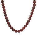 Red Jasper Beaded Necklace 18 Inches in Rhodium Over Sterling Silver 301.75 ctw - Sticky add to cart bar