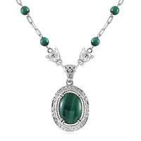 KARIS Blue Turquoise Fancy Necklace 18 Inches in Platinum Bond 24.00 ctw