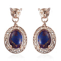 Karis Mojave Purple Turquoise Drop Earrings in 18K RG Plated 11.00 ctw - Sticky add to cart bar