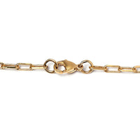 EverTrue Tiger's Eye Paper Clip Chain Fancy Necklace 18 Inches in 18K YG Plated 23.00 ctw
