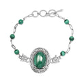 KARIS Mojave Blue Turquoise Toggle Clasp Adjustable Bracelet in Platinum Bond (6.50-8.50In) 20.75 ctw - Sticky add to cart bar