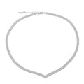 Simulated Diamond Necklace in Rhodium Over Sterling Silver 18 Inches - Sticky add to cart bar