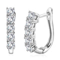 Moissanite Earrings in Platinum Over Sterling Silver 1.10 ctw - Sticky add to cart bar