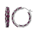 Orissa Rhodolite Garnet and Multi Gemstone Earrings in Platinum Over Sterling Silver 10.65 ctw - Sticky add to cart bar