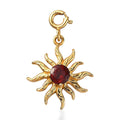 Mozambique Garnet Sun Charm in Vermeil YG Over Sterling Silver 0.65 ctw - Sticky add to cart bar