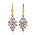 Tanzanite Lever Back Earrings in Vermeil Yellow Gold Over Sterling Silver 3.00 ctw - Sticky add to cart bar
