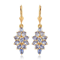Tanzanite Lever Back Earrings in Vermeil Yellow Gold Over Sterling Silver 3.00 ctw