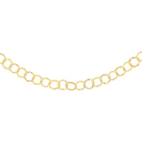 Italian 14K YG Over Sterling Silver 5.5mm Rolo Necklace 20 Inches 5.40 Grams