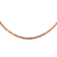 Italian 14K Rose Gold Over Sterling Silver 1.7mm Roc Necklace 30 Inches 5.3 Grams