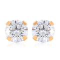 10K Yellow Gold Simulated Diamond Solitaire Stud Earrings 0.15 ctw - Sticky add to cart bar