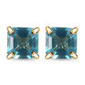 LUXORO 10K Yellow Gold Premium Madagascar Paraiba Apatite Solitaire Stud Earrings 1.30 ctw - Sticky add to cart bar
