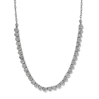 Diamond Fancy Necklace 18 Inches in Platinum Over Sterling Silver 12.70 Grams 2.00 ctw