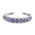 Tanzanite Cuff Bangle in Stainless Steel (6.50 in) 26.85 ctw - Sticky add to cart bar