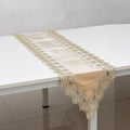 HOMESMART Gray and Silver Paisley Pattern Polyester Lace Table Runner (16"x72") - Sticky add to cart bar