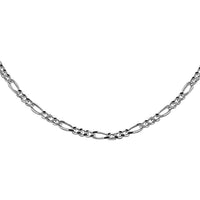 Italian Sterling Silver Figaro Chain Necklace 24 Inches 1.3mm 2.90 Grams