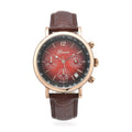 GENOA Japanese Movement Multi Functional Chronographic Dial Watch with Brown Leather Strap (38mm) (7.-8.5Inch) - Sticky add to cart bar