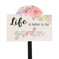 "Life is Better in the Garden" Planter Stake (14-16in) - Sticky add to cart bar