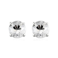 Brazilian Petalite Solitaire Stud Earrings in Sterling Silver 0.85 ctw