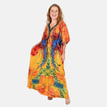 TAMSY Red Long Kaftan - One Size Fits Most - Sticky add to cart bar