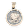 SUMMER DEALS Santa Fe Style Sterling Silver Hermes Coin Pendant without Chain 4.20 Grams - Sticky add to cart bar