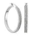 Sterling Silver Dimaond Cut Hoop Earrings 3.70 Grams - Sticky add to cart bar