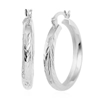 14K Rose Gold Over Sterling Silver Hoop Earrings 2.30 Grams