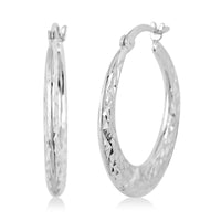 14K Rose Gold Over Sterling Silver Hoop Earrings 3.10 Grams