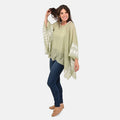 TAMSY Navy Boat Neck Embroidered Sleeve Kaftan - One Size Fits Most - Sticky add to cart bar