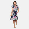 Navy & Multi Color Butterfly Print
