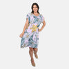 White & Blue Floral Print
