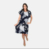 Navy Tropical Floral Print