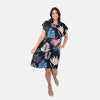Navy & Multi Color Floral Print