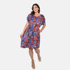 Brown & Blue Floral Print