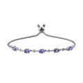Tanzanite Bolo Bracelet in Platinum Over Sterling Silver and Stainless Steel 2.15 ctw - Sticky add to cart bar